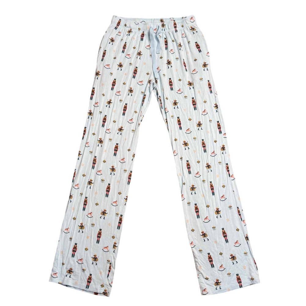 Kyte Baby Pajama Pants Womens S Blue Excellent Nutcracker Bamboo Holiday Lounge